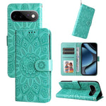 Custodia per telefono in pelle di girasole goffrata, For Google Pixel 11 Pro XL, For Google Pixel 11 / Pixel 11 Pro, For Google Pixel 10a, For Google Pixel 9a