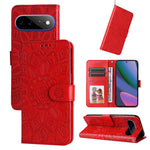 Custodia per telefono in pelle di girasole goffrata, For Google Pixel 11 Pro XL, For Google Pixel 11 / Pixel 11 Pro, For Google Pixel 10a, For Google Pixel 9a