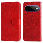 Custodia per telefono in pelle di girasole goffrata, For Google Pixel 11 Pro XL, For Google Pixel 11 / Pixel 11 Pro, For Google Pixel 10a, For Google Pixel 9a