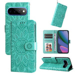Custodia per telefono in pelle di girasole goffrata, For Google Pixel 11 Pro XL, For Google Pixel 11 / Pixel 11 Pro, For Google Pixel 10a, For Google Pixel 9a