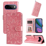 Custodia per telefono in pelle di girasole goffrata, For Google Pixel 11 Pro XL, For Google Pixel 11 / Pixel 11 Pro, For Google Pixel 10a, For Google Pixel 9a