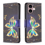 Custodia in pelle colorata per iPhone 16 Plus