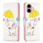 Custodia in pelle colorata per iPhone 16 Plus