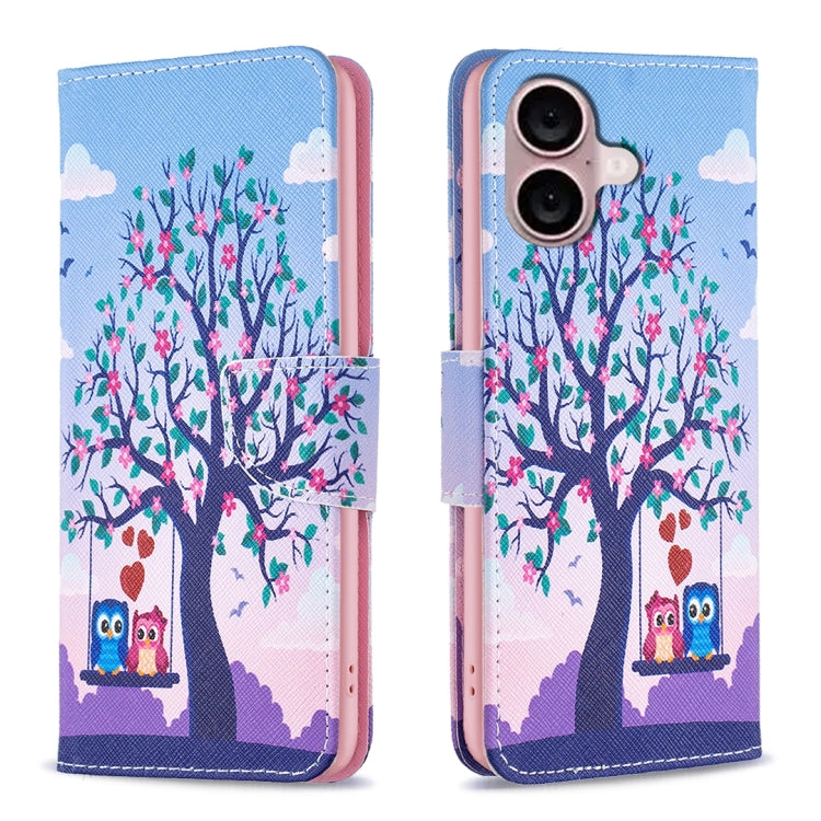 Custodia in pelle colorata per iPhone 16 Plus