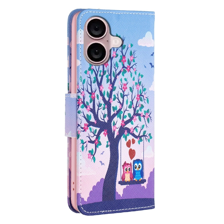 Custodia in pelle colorata per iPhone 16 Plus