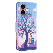 Custodia in pelle colorata per iPhone 16 Plus