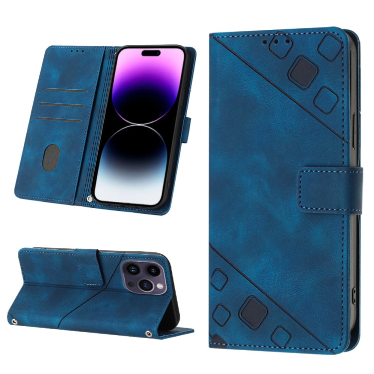 Custodia portafoglio in pelle goffrata per iPhone 15 e 16