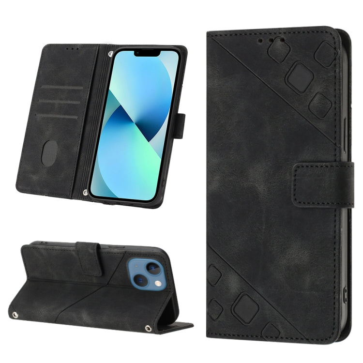 Custodia portafoglio in pelle goffrata per iPhone 15 e 16