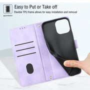 Custodia per telefono in pelle goffrata effetto pelle, For iPhone 15, For iPod Touch 7 / 6 / 5