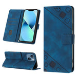 Custodia portafoglio in pelle goffrata per iPod Touch e iPhone 15