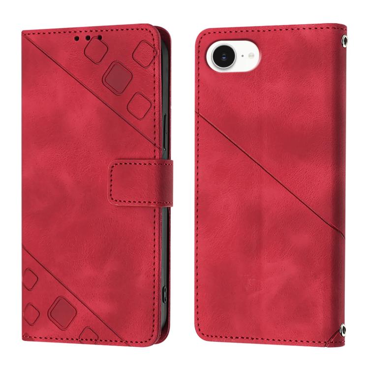 Custodia in pelle goffrata per iPhone 15 Pro e 16