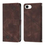 Custodia in pelle goffrata per iPhone 15 Pro e 16