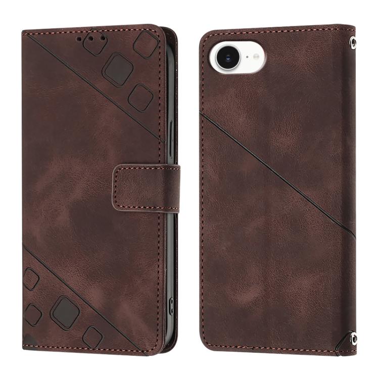 Custodia in pelle goffrata per iPhone 15 Pro e 16