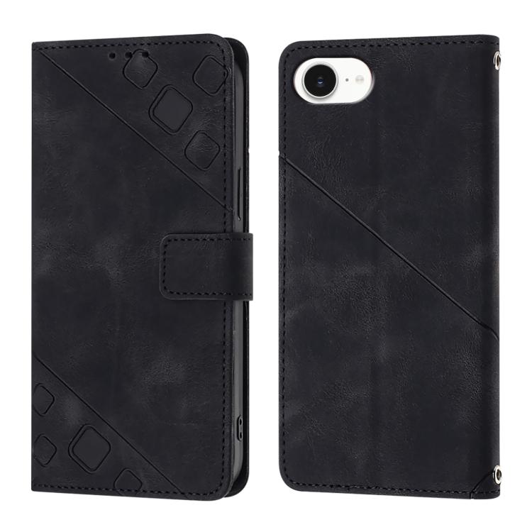 Custodia in pelle goffrata per iPhone 15 Pro e 16