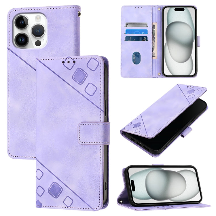 Custodia in pelle goffrata per iPhone 15 Pro e 16