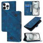 Custodia in pelle goffrata per iPhone 15 Pro e 16
