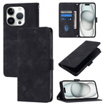 Custodia in pelle goffrata per iPhone 15 Pro e 16