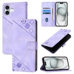 Custodia in pelle goffrata per iPhone 15 Pro e 16