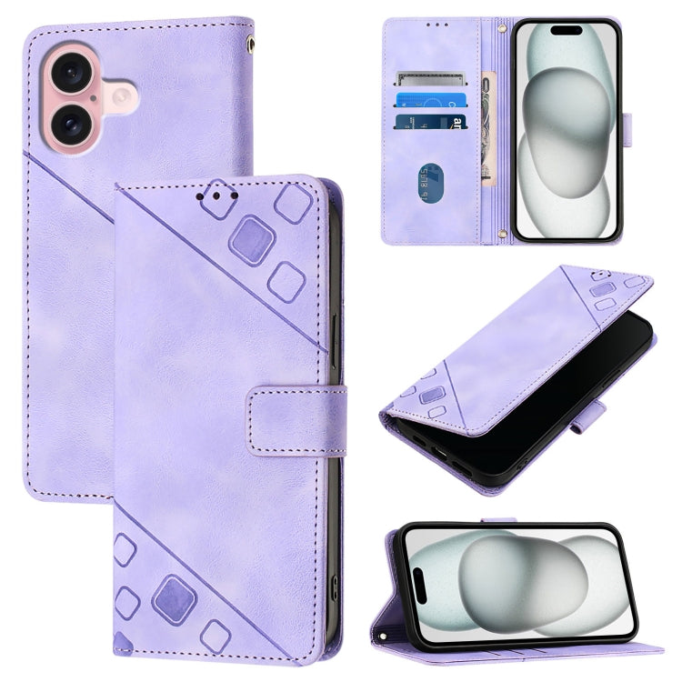 Custodia per telefono in pelle goffrata effetto pelle, For iPhone 16, For iPhone 15 Pro Max, For iPhone 15 Pro, For iPhone 15 Plus