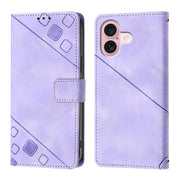 Custodia per telefono in pelle goffrata effetto pelle, For iPhone 16, For iPhone 15 Pro Max, For iPhone 15 Pro, For iPhone 15 Plus