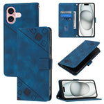 Custodia portafoglio in pelle goffrata per iPhone 15 e 16
