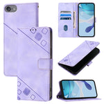 Custodia portafoglio in pelle goffrata per iPod Touch e iPhone 15