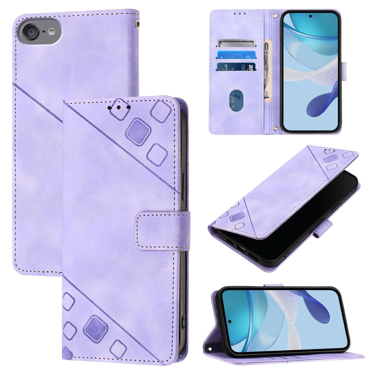 Custodia portafoglio in pelle goffrata per iPod Touch e iPhone 15
