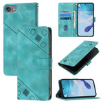 Custodia portafoglio in pelle goffrata per iPod Touch e iPhone 15