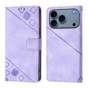 Custodia in pelle goffrata per iPhone 16