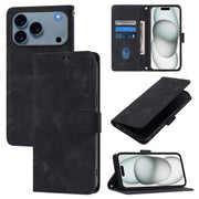 Custodia in pelle goffrata per iPhone 16