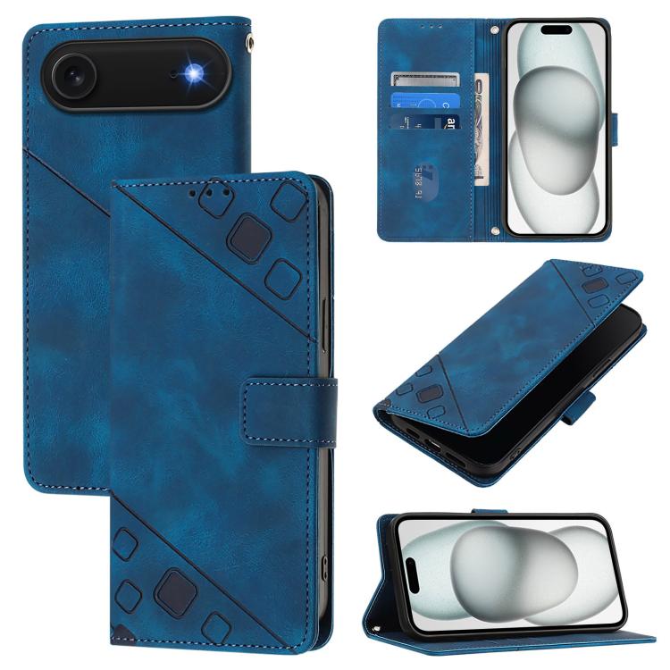 Custodia per telefono in pelle goffrata effetto pelle, For iPhone 16 Pro Max, For iPhone 16 Pro, For iPhone 16 Plus, For iPhone 16