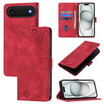 Custodia in pelle goffrata per iPhone 16 compatibile