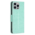 Custodia in pelle con farfalle per iPhone 15 Pro Max e Plus