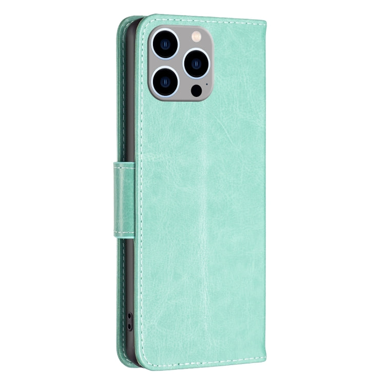 Custodia in pelle con farfalle per iPhone 15 Pro Max e Plus