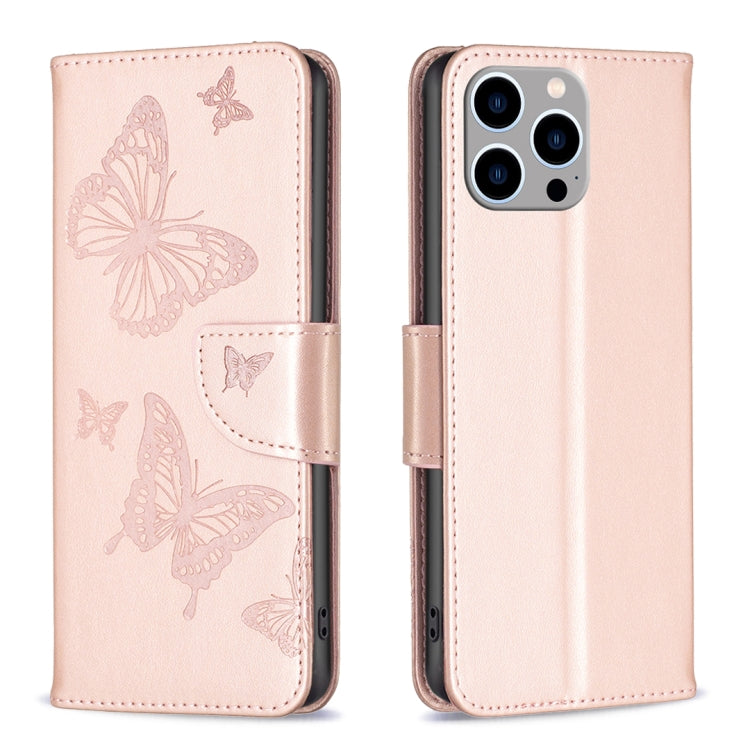 Custodia in pelle con farfalle per iPhone 15 Pro Max e Plus