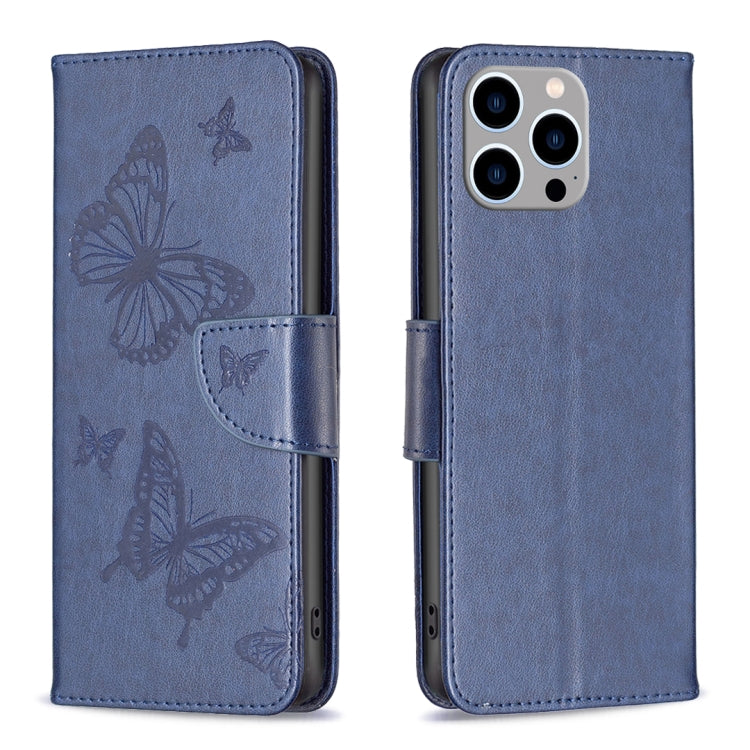 Custodia in pelle con farfalle per iPhone 15 Pro Max e Plus