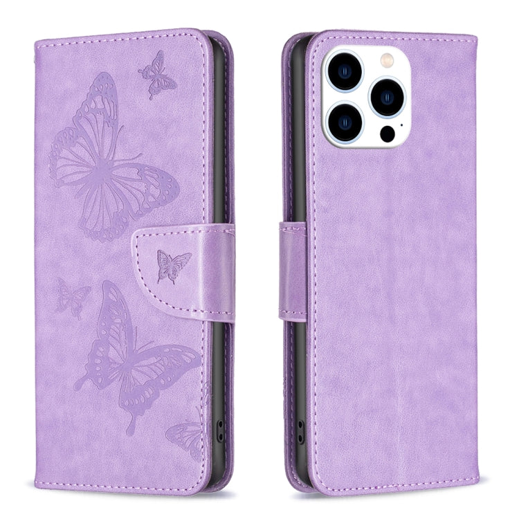 Custodia in pelle con farfalle per iPhone 15 Pro Max e Plus