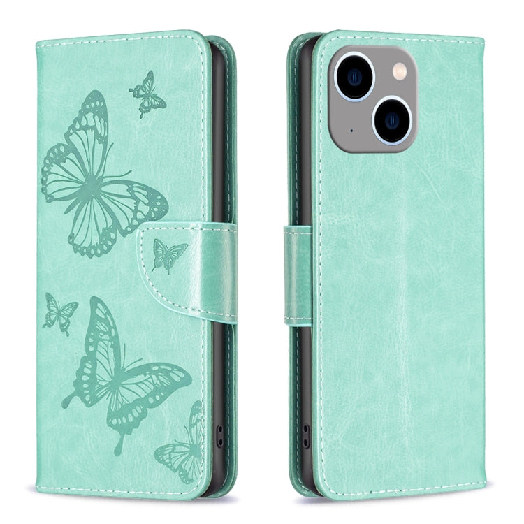 Custodia in pelle con farfalle per iPhone 15 Pro Max e Plus