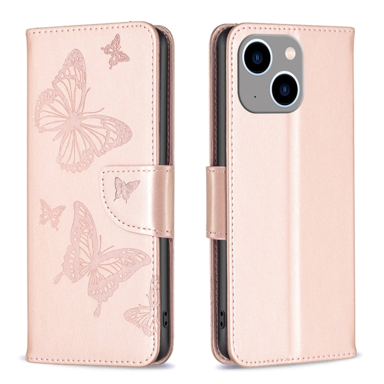Custodia in pelle con farfalle per iPhone 15 Pro Max e Plus