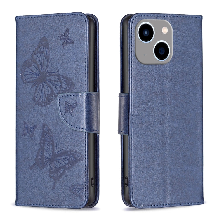 Custodia in pelle con farfalle per iPhone 15 Pro Max e Plus