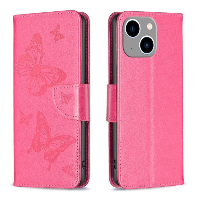 Custodia in pelle con farfalle per iPhone 15 Pro Max e Plus