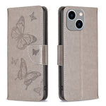 Custodia in pelle con farfalle per iPhone 15 Pro Max e Plus