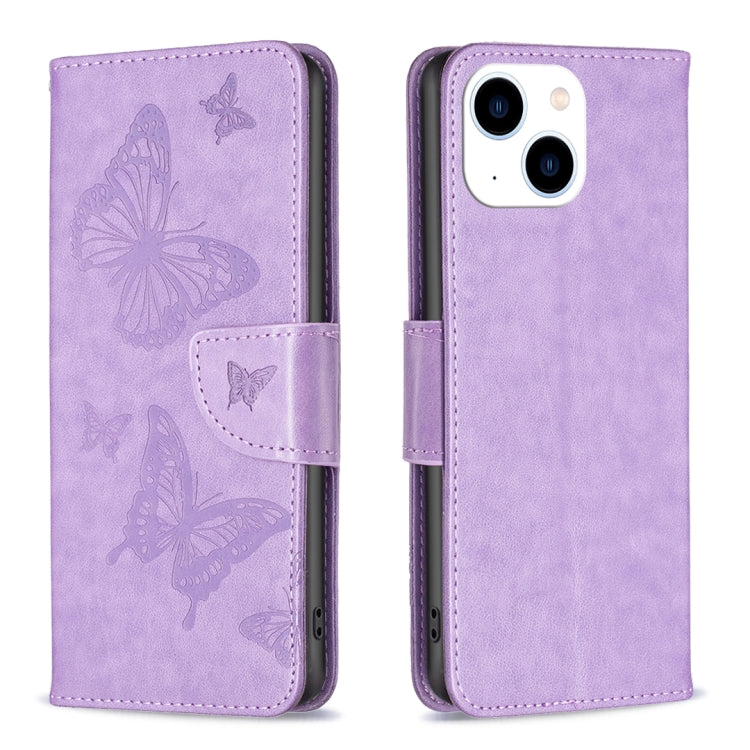 Custodia in pelle con farfalle per iPhone 15 Pro Max e Plus