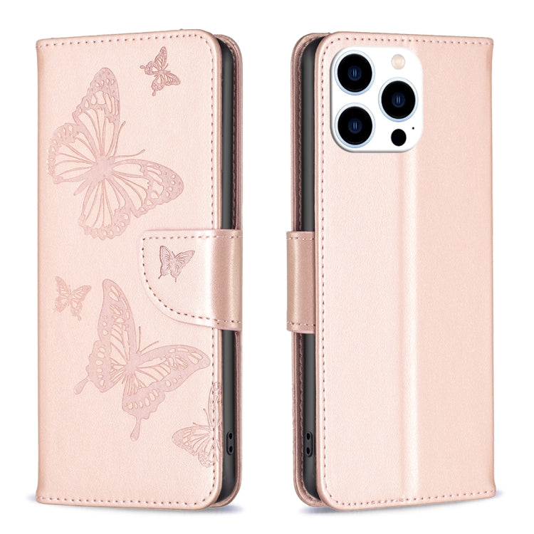 Custodia in pelle con farfalle per iPhone 16