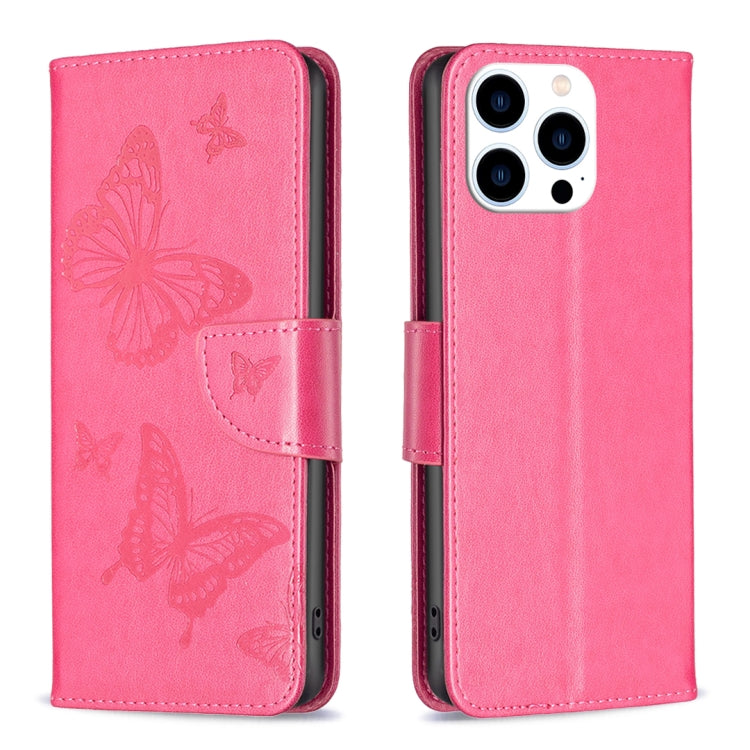 Custodia in pelle con farfalle per iPhone 16