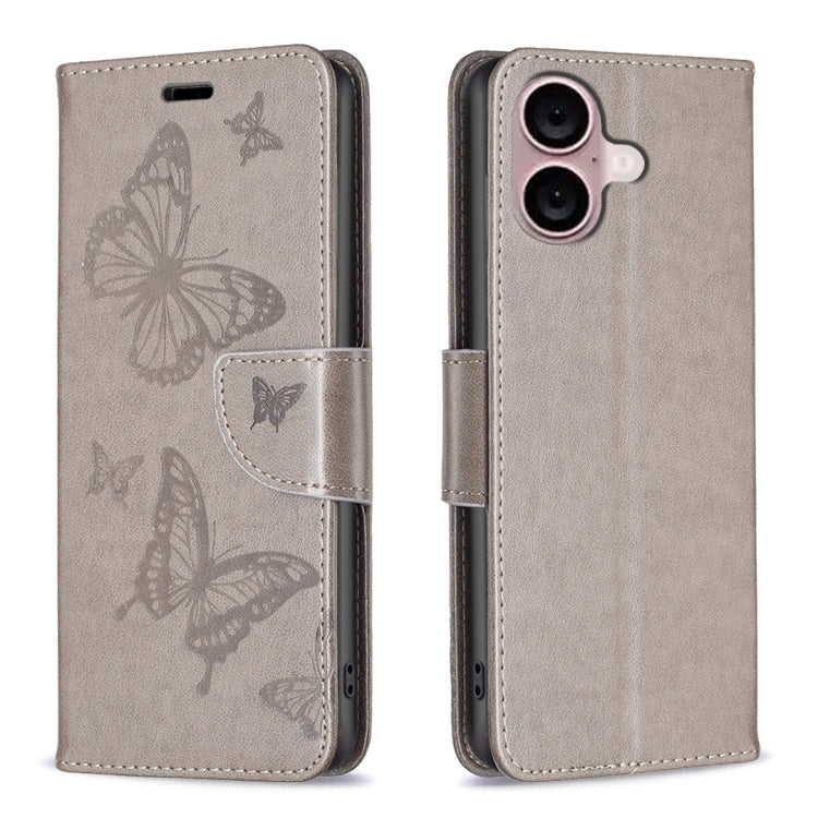 Custodia in pelle con farfalle per iPhone 16