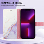 Custodia portafoglio in pelle PU per iPhone 15