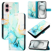 Cassa del telefono di cuoio di vibrazione del modello di marmo PT003, For iPhone 16, For iPhone 15 Pro Max, For iPhone 15 Pro, For iPhone 15 Plus