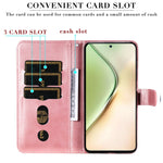 Custodia per telefono in pelle con cerniera in vitello alla moda, For vivo Y200 / V29e Global, For vivo Y17s, For vivo Y36 4G / 5G Global, For vivo Y78 5G Global