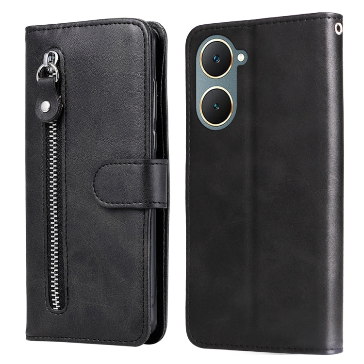 Custodia per telefono in pelle con cerniera in vitello alla moda, For vivo Y300 Pro, For vivo Y38 5G / T3x 5G Global, For vivo Y100 IDN / Y200e 5G Global, For vivo Y03 4G